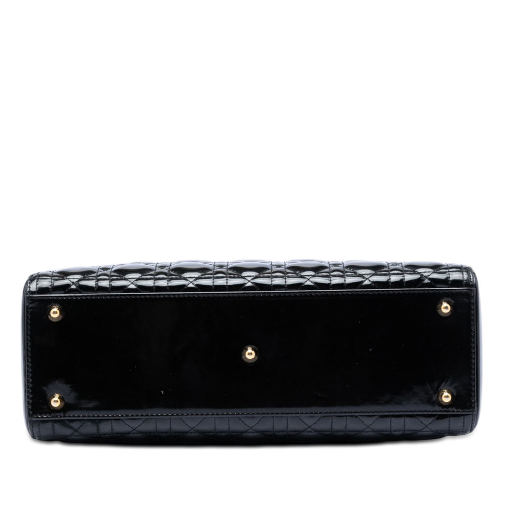 Pre-Loved Dior Large Patent Cannage Lady Dior - Picture 3 of 7